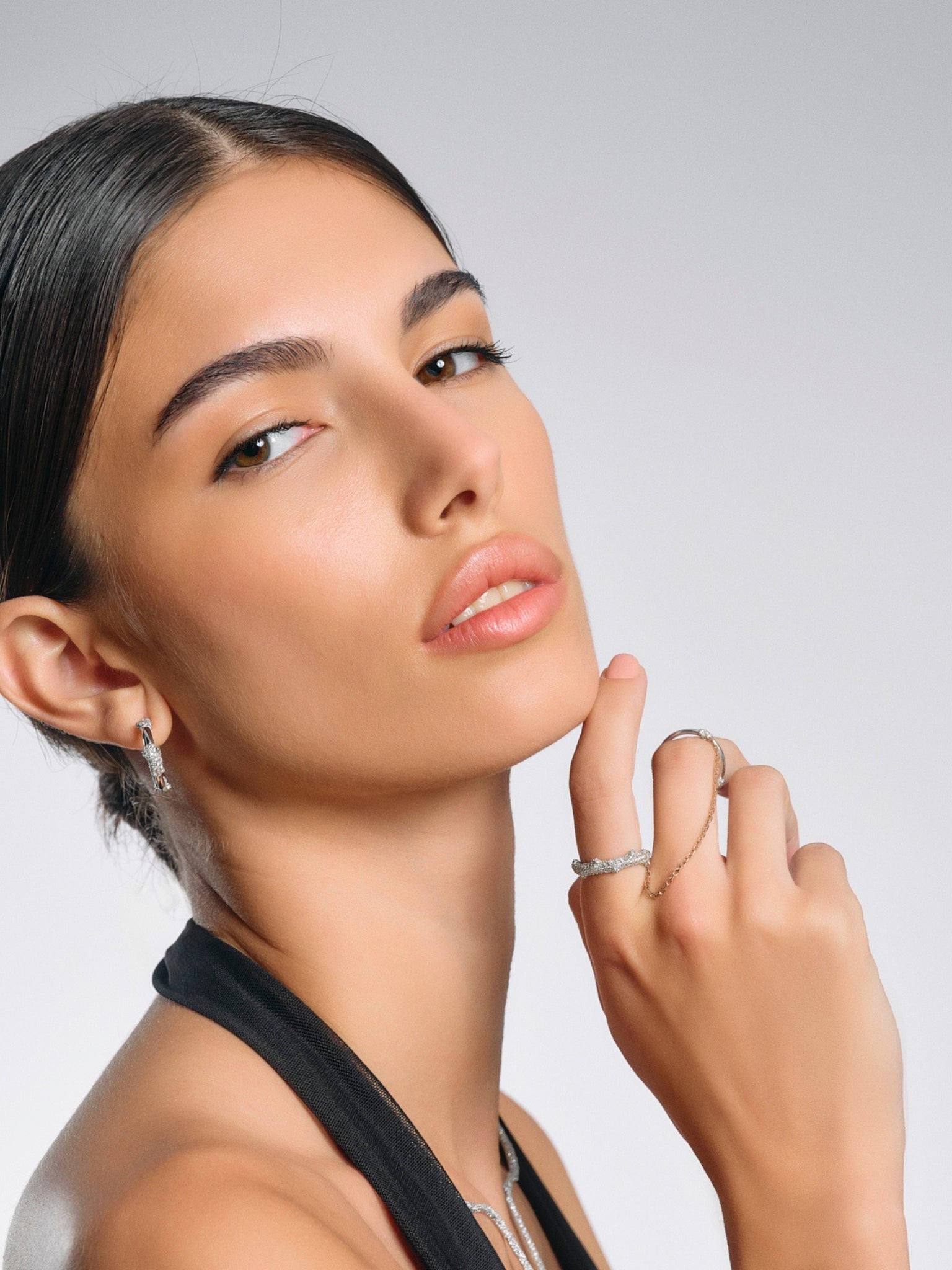 Cactus Diamond Hoop Earrings