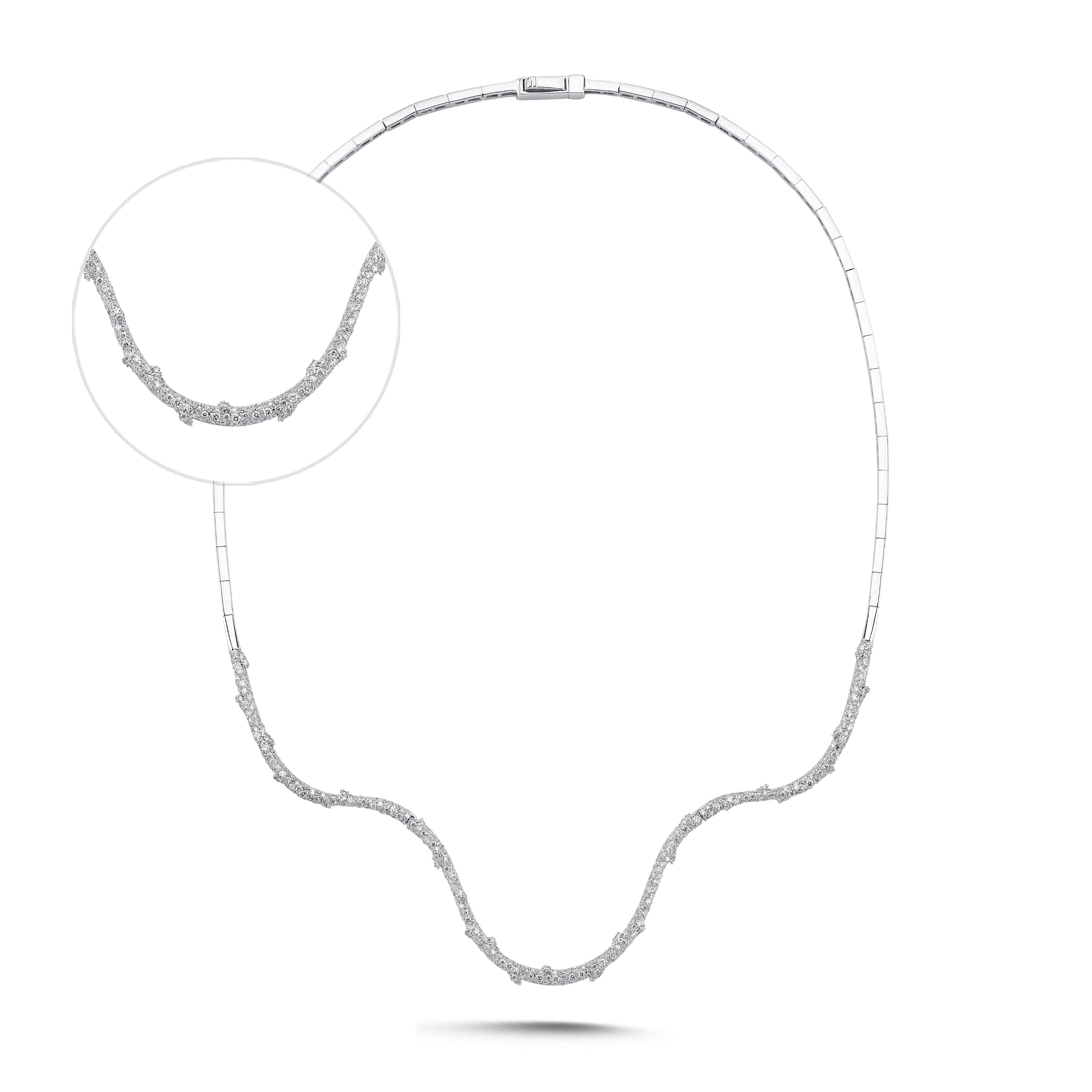 Cactus Diamond Choker Necklace