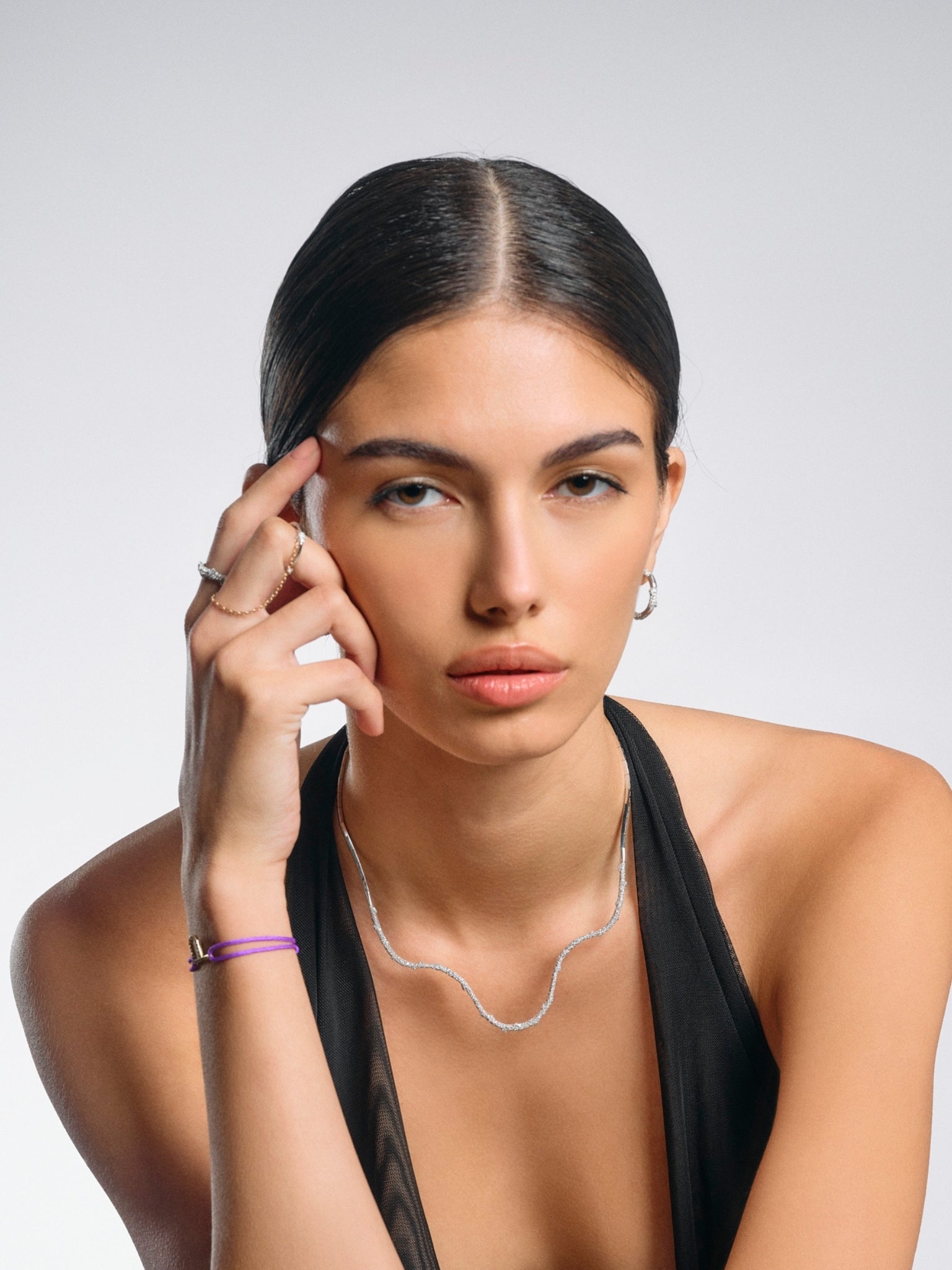 Cactus Diamond Choker Necklace