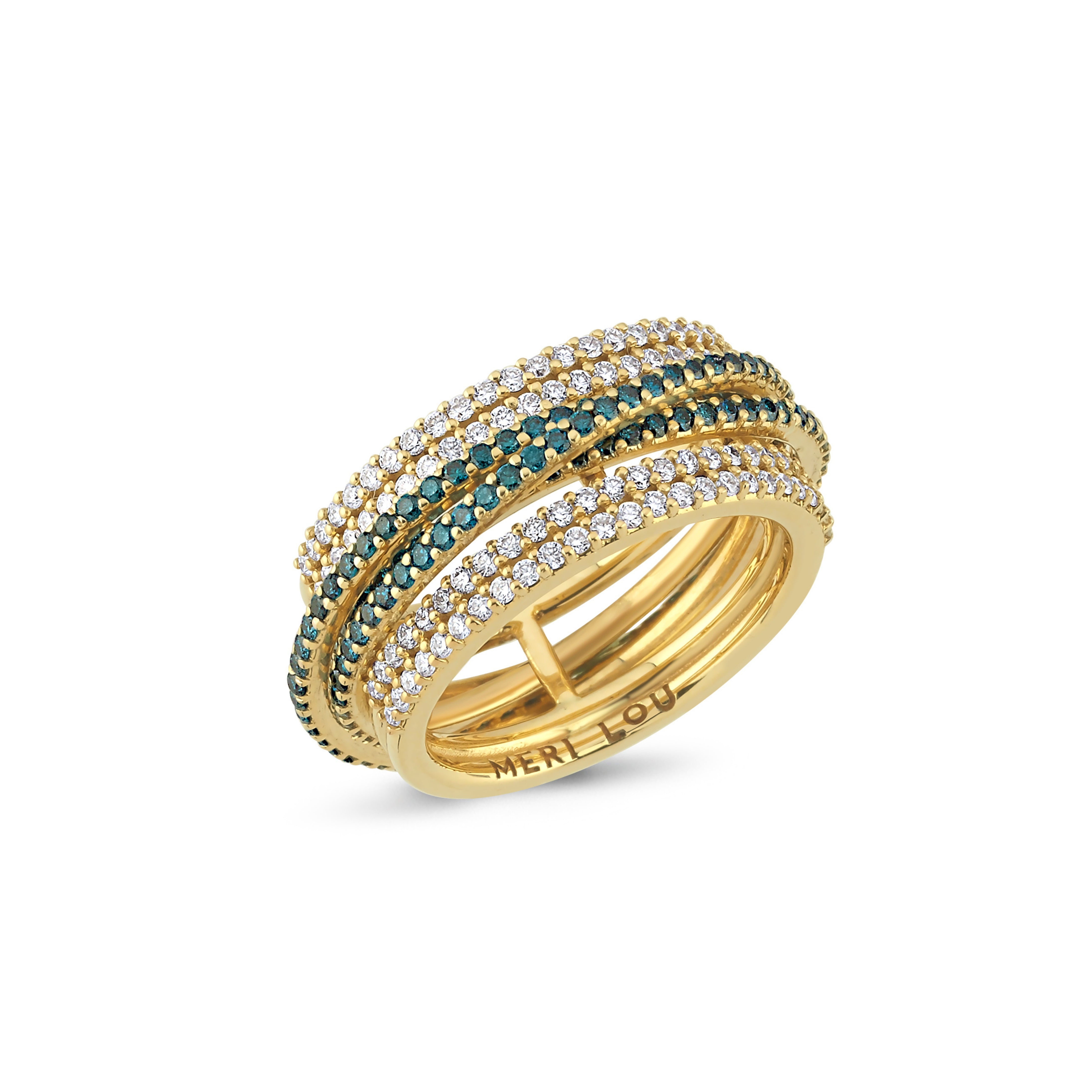 Denim Twisted Diamond Ring