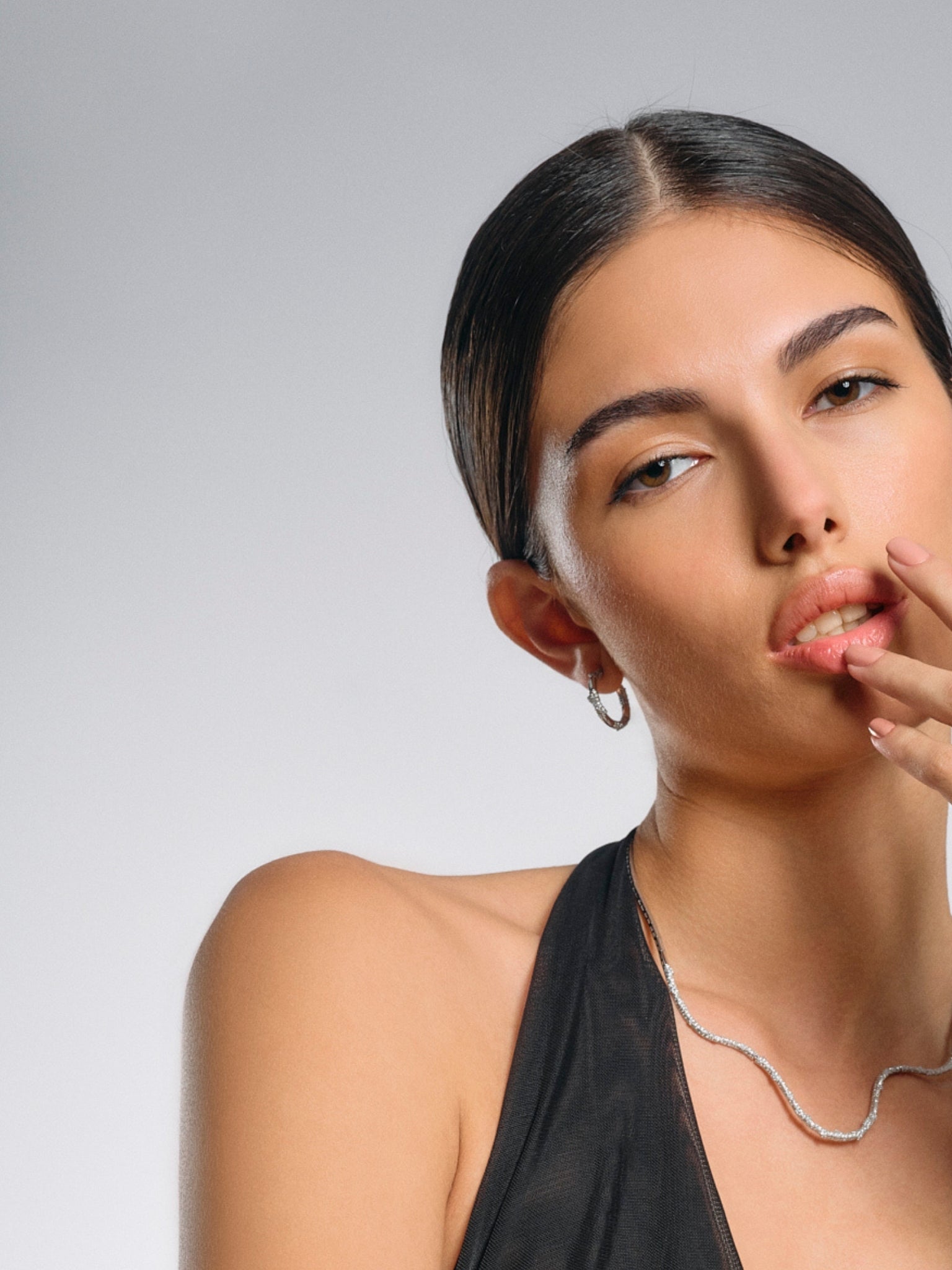 Cactus Diamond Hoop Earrings