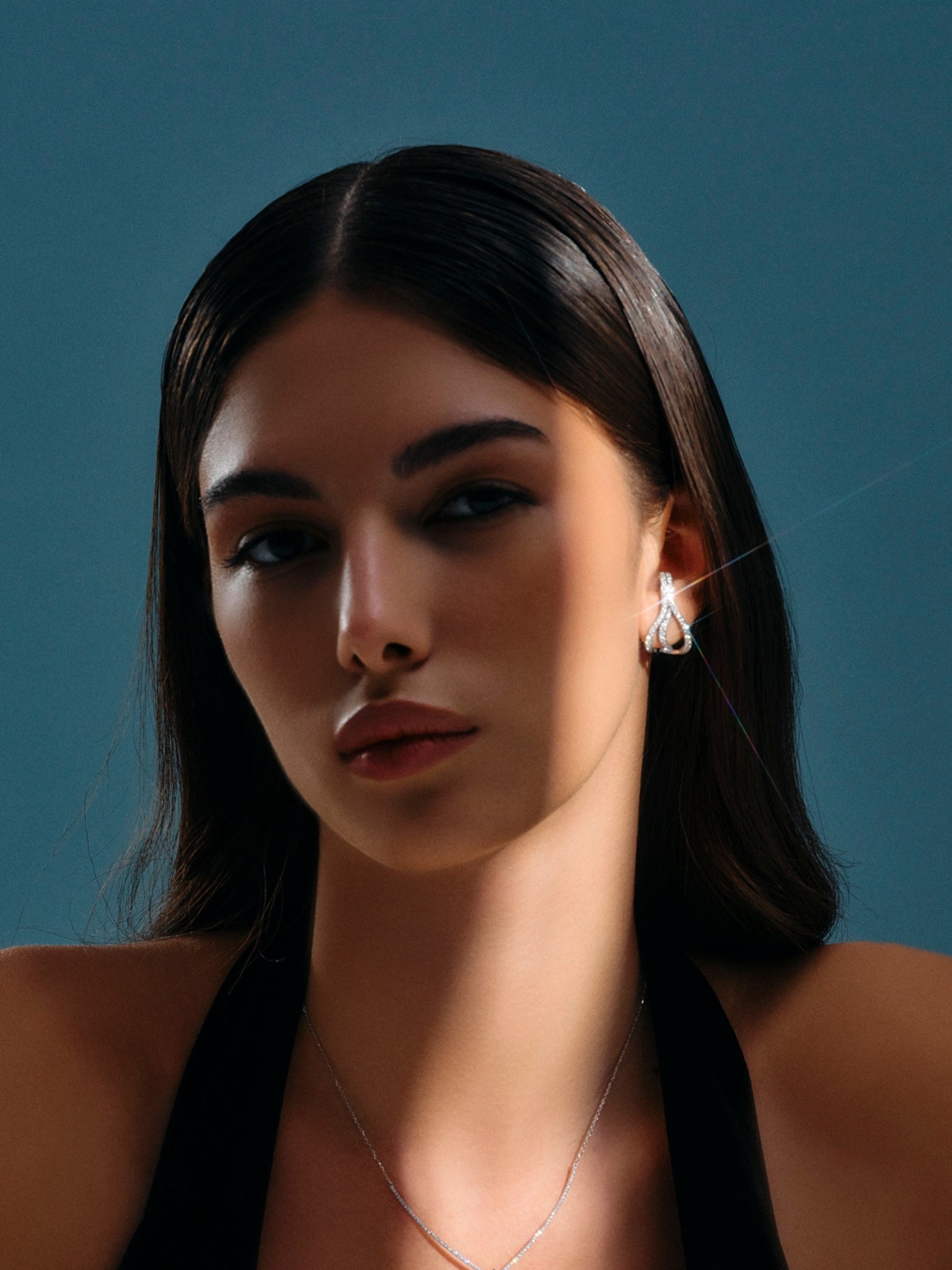 Octopus Long Earrings Yellow Gold