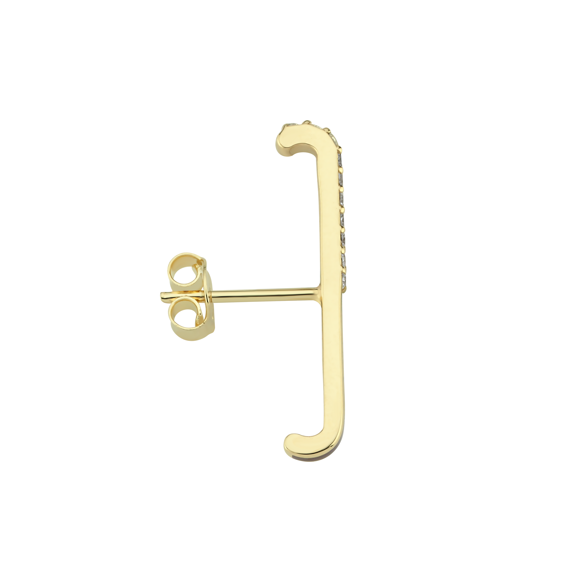 Diamond Enamel Ear Climber Long - 1 piece