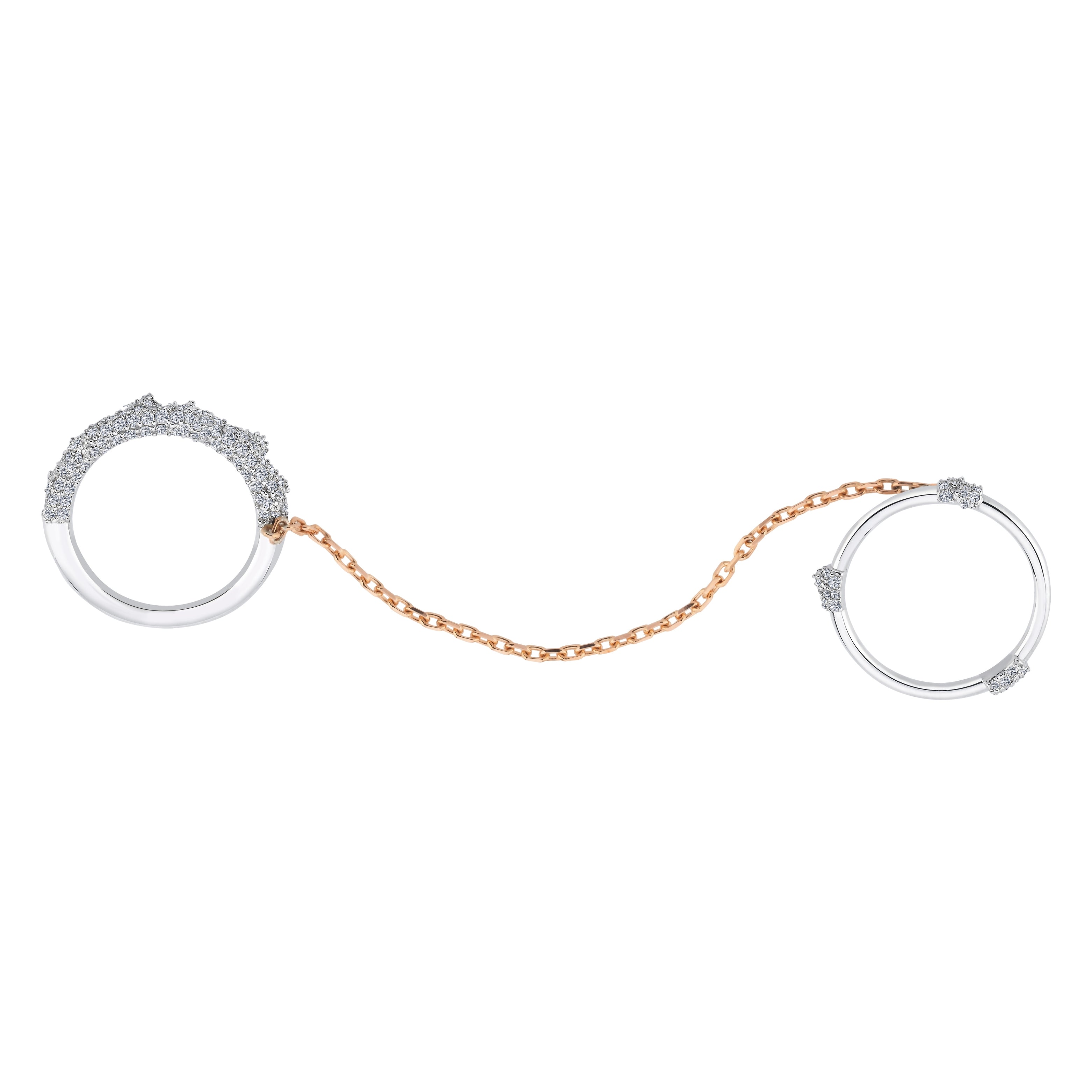 Cactus Diamond Duo Rings