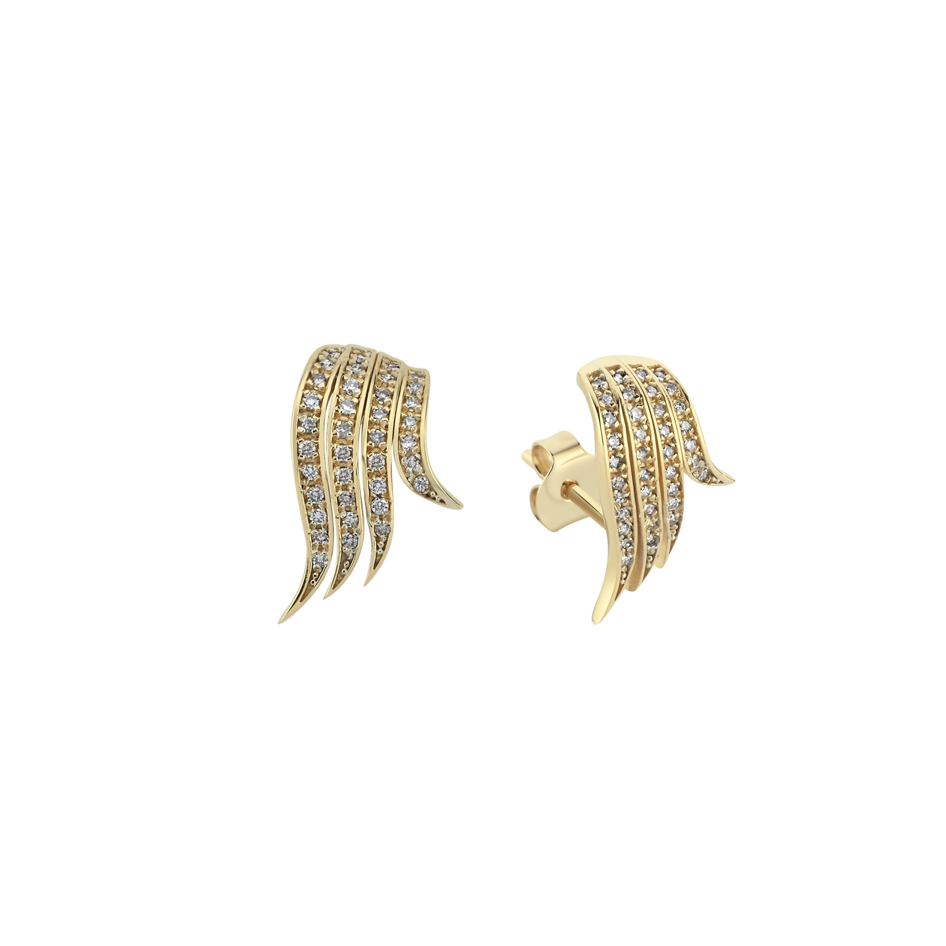 Angel Wing Diamond Stud - 1 piece