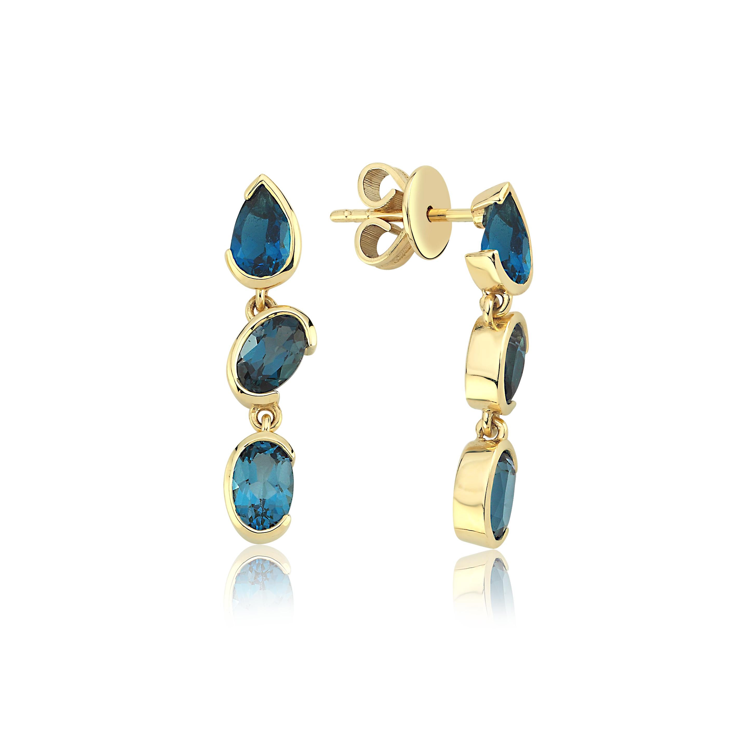 Denim Waterfall Earrings