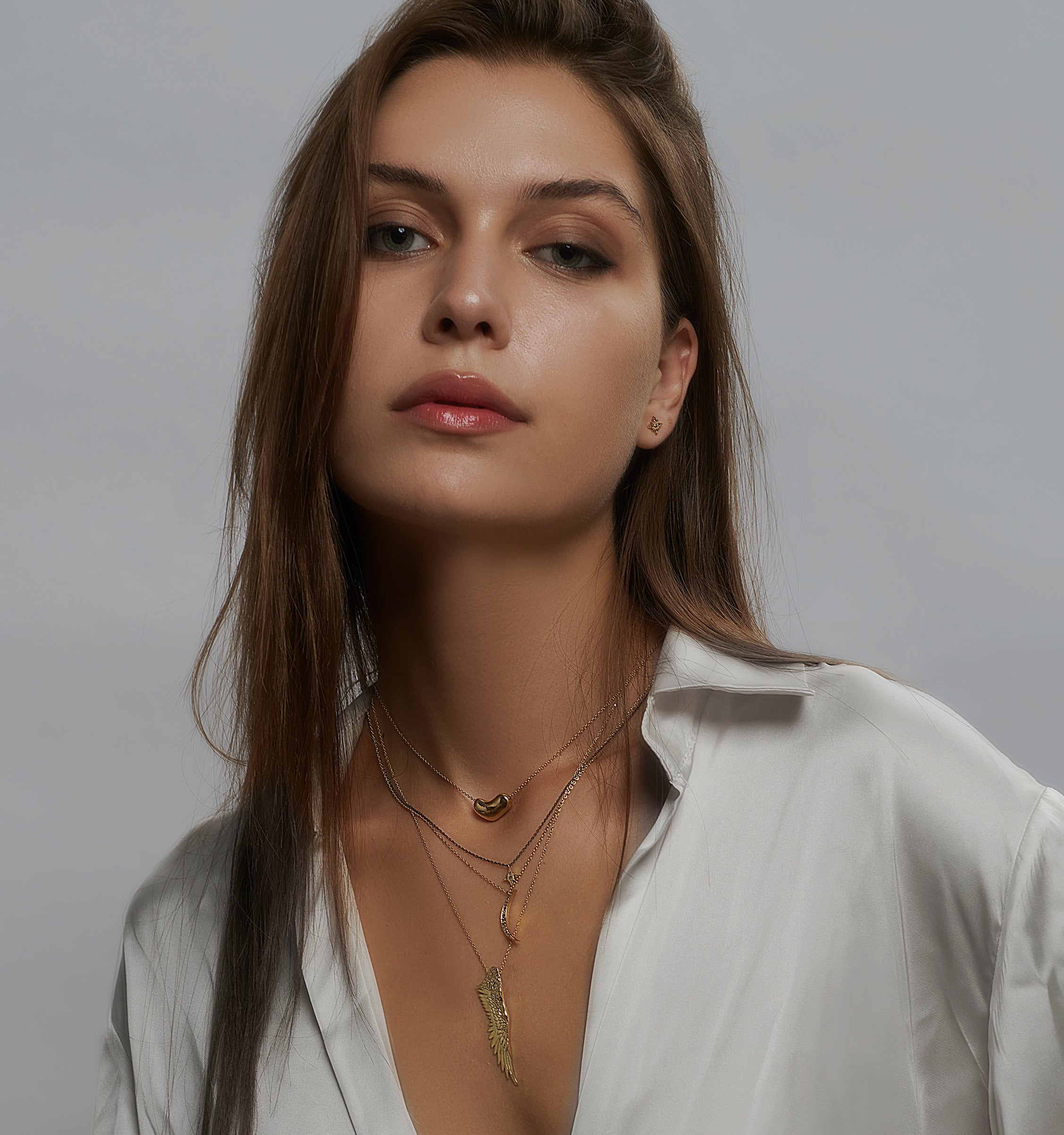 Diamond Star Stud Earrings