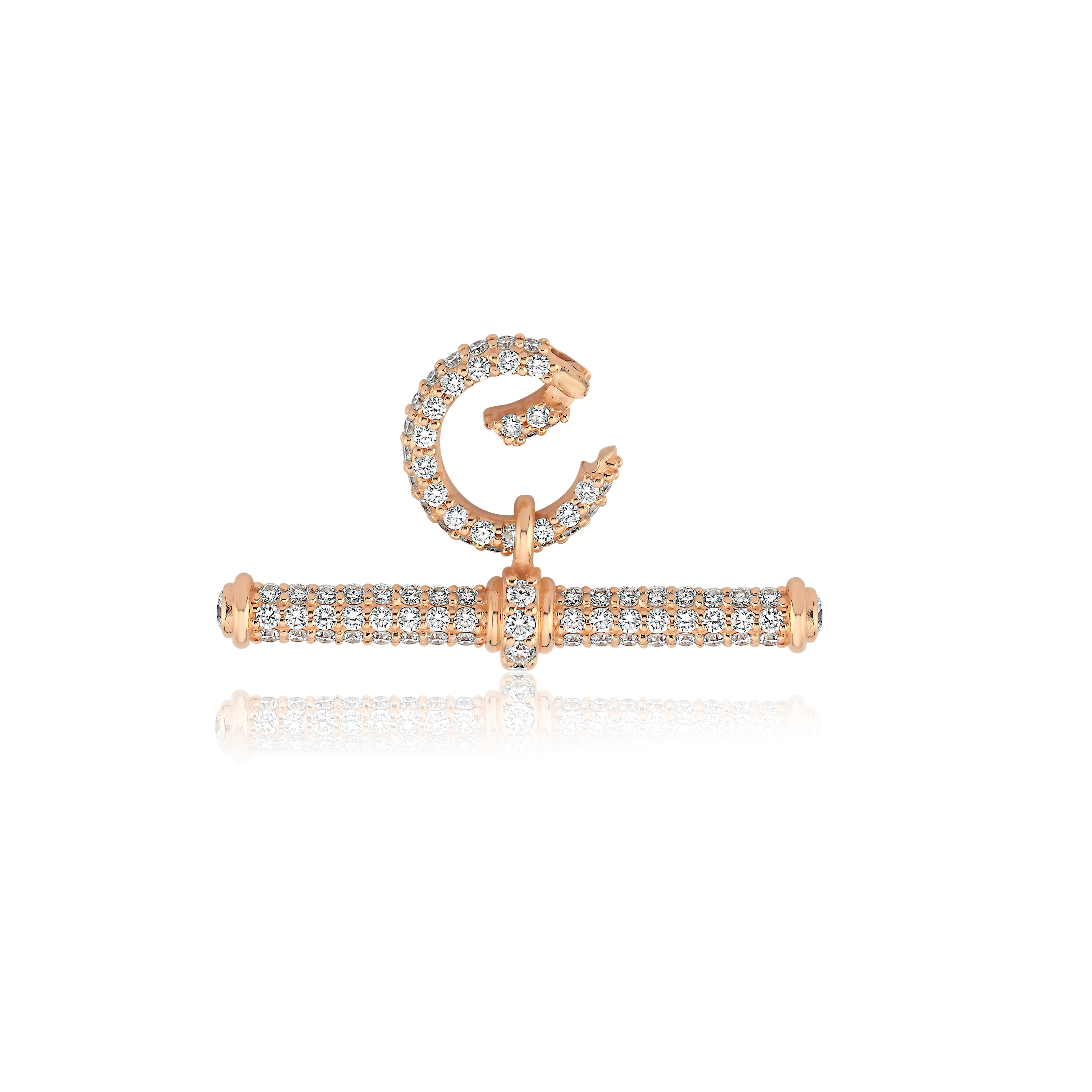 T Bar Diamond Charm