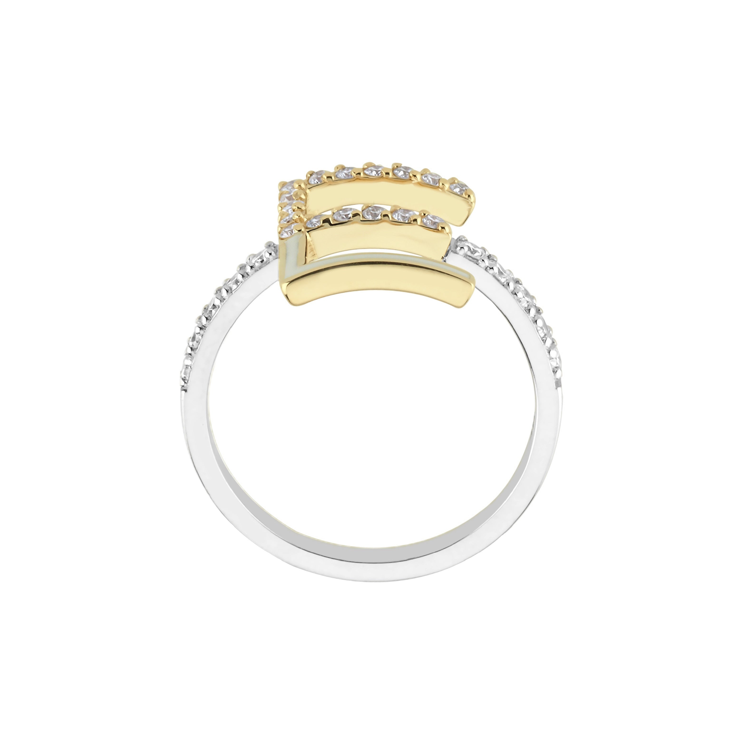 Diamond E Initial Ring With Enamel