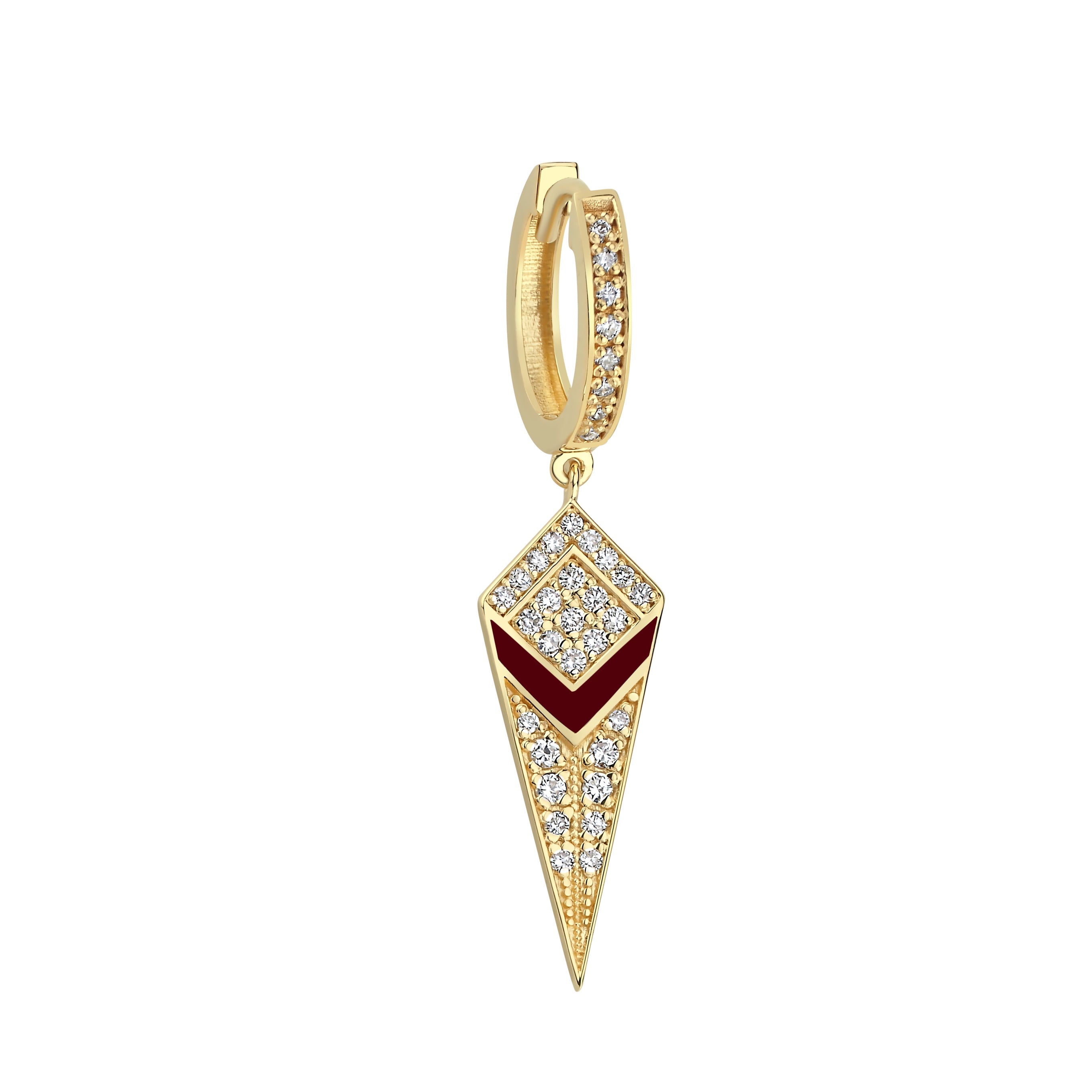 Pyramid Hoop Earring