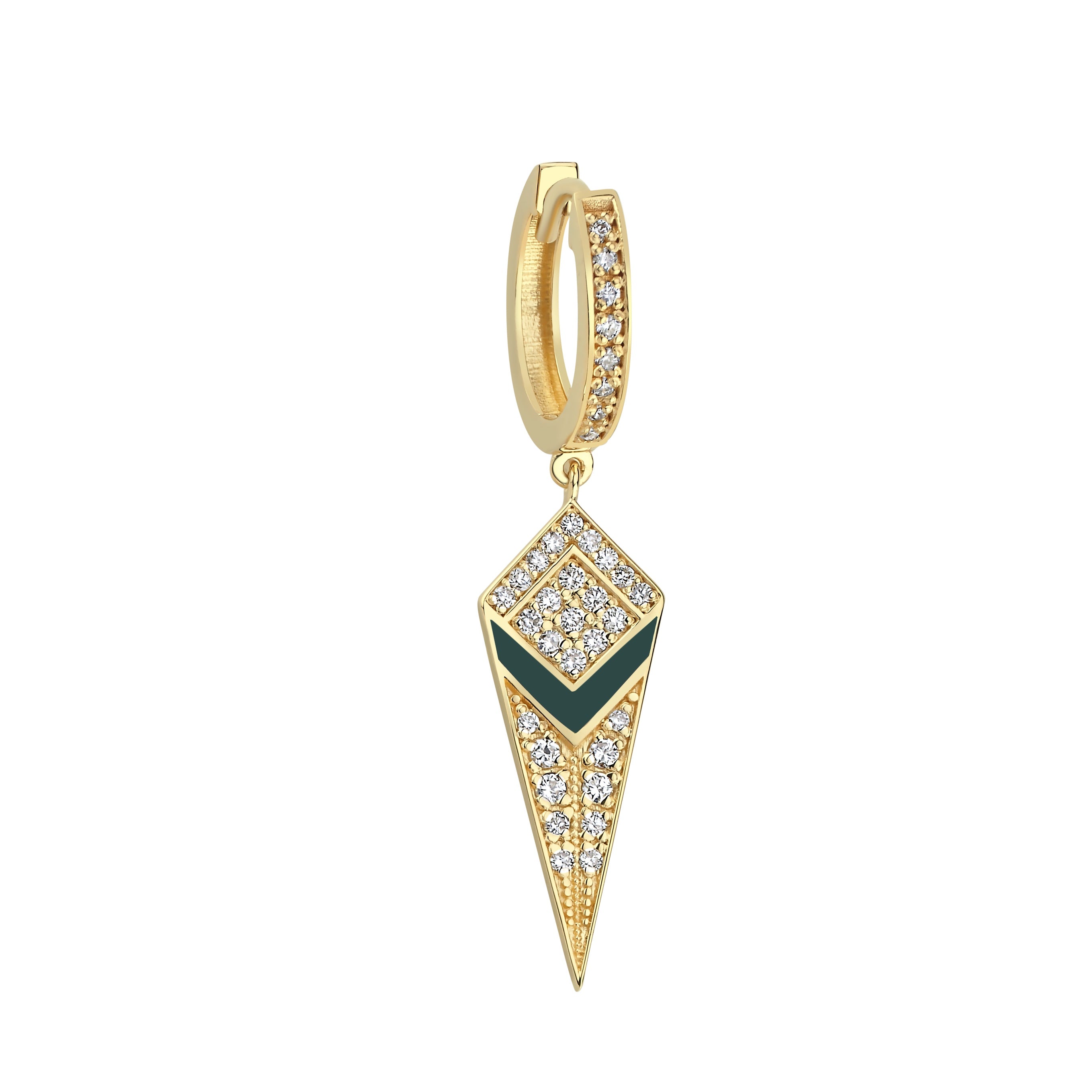 Pyramid Hoop Earring
