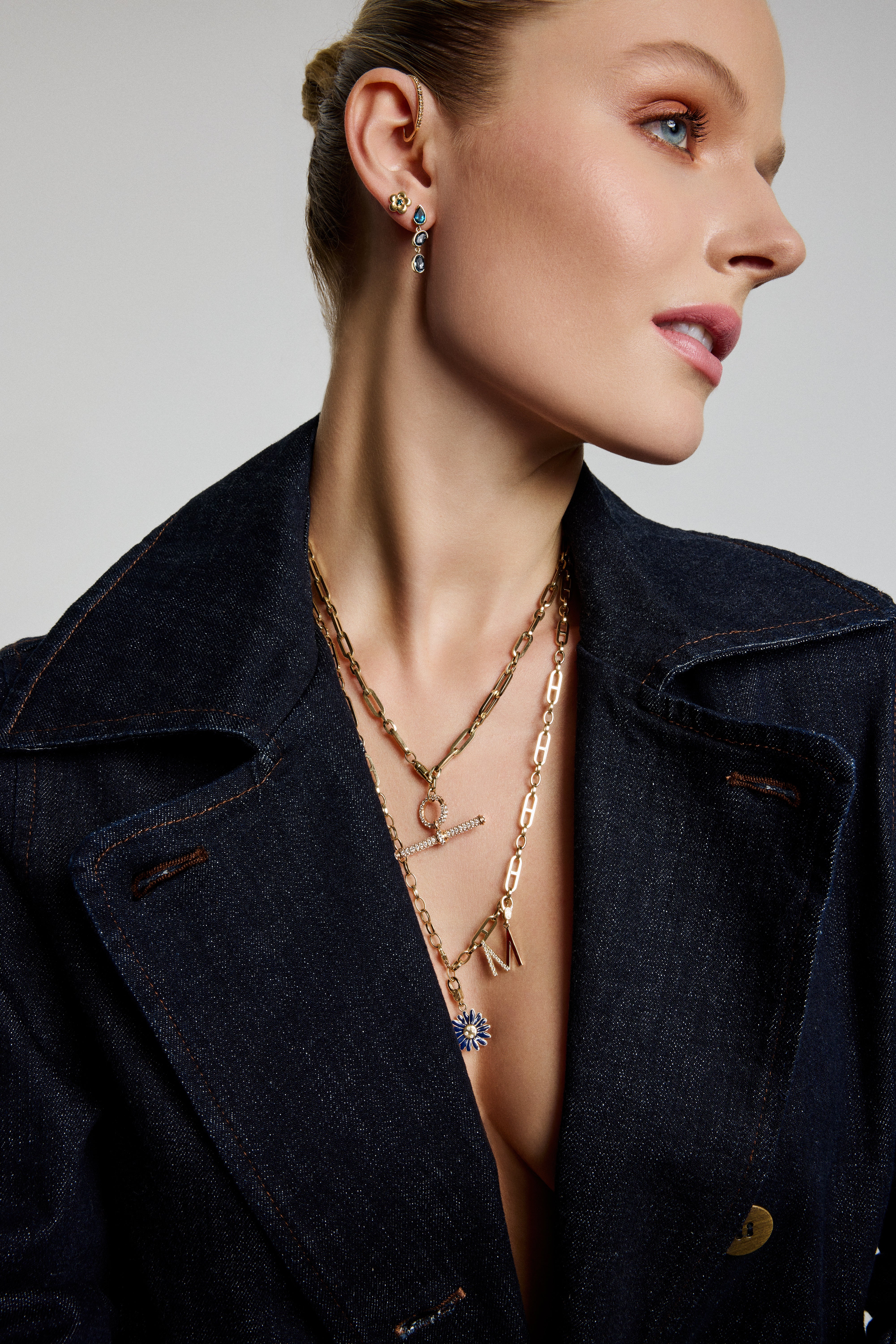 Parisian Blue Denim Earrings