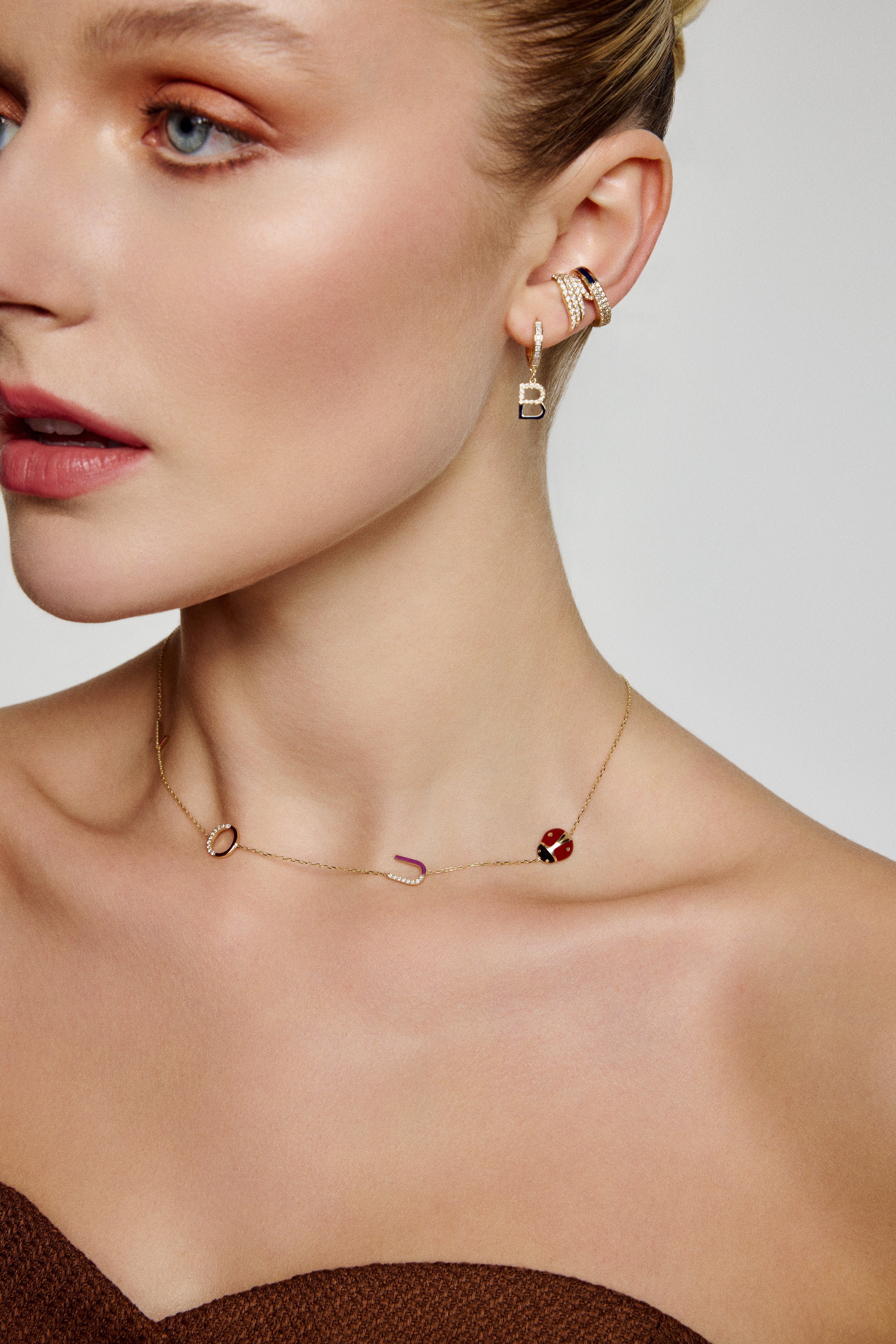 Angel Wing Diamond Stud - 1 piece