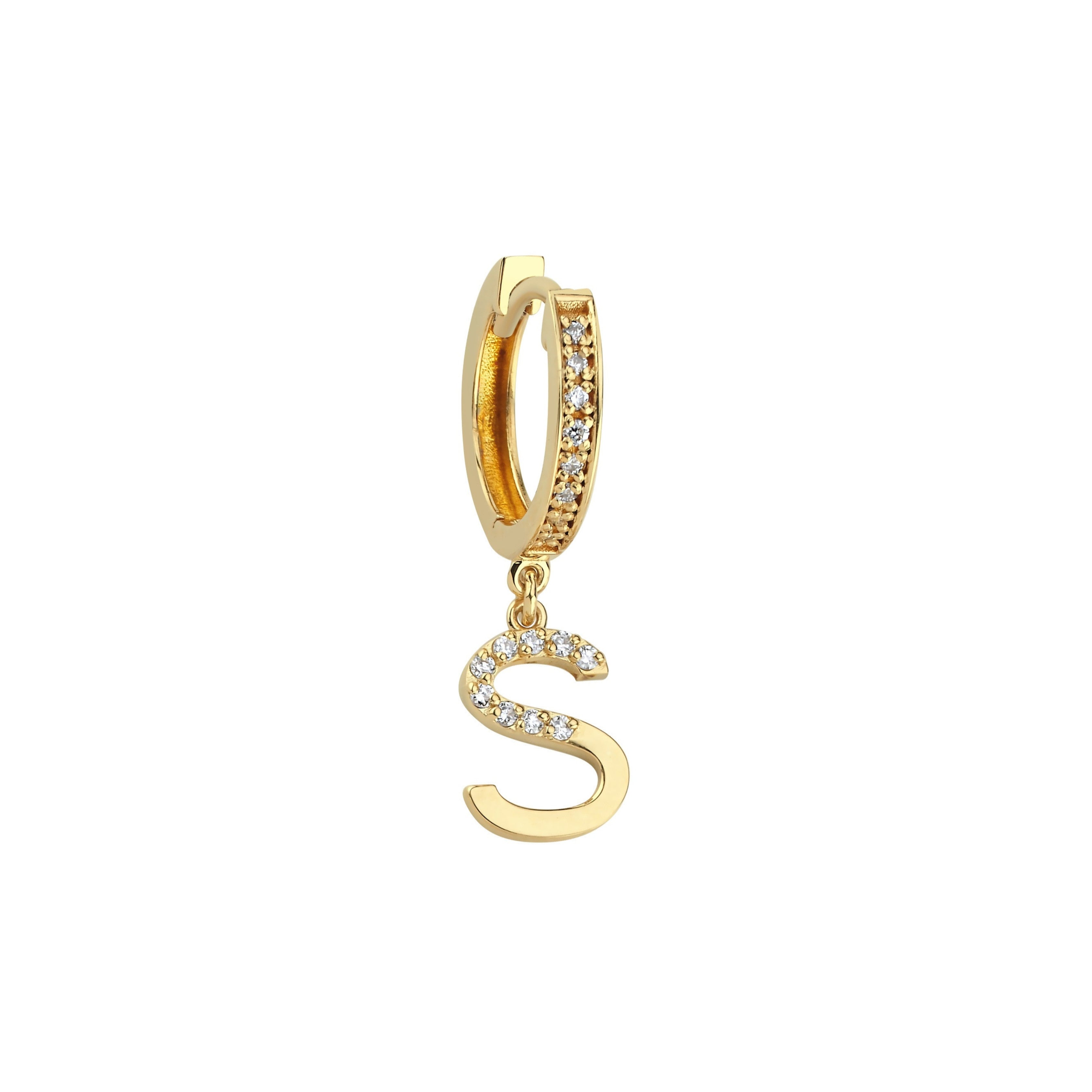 Diamond S Initial Hoops