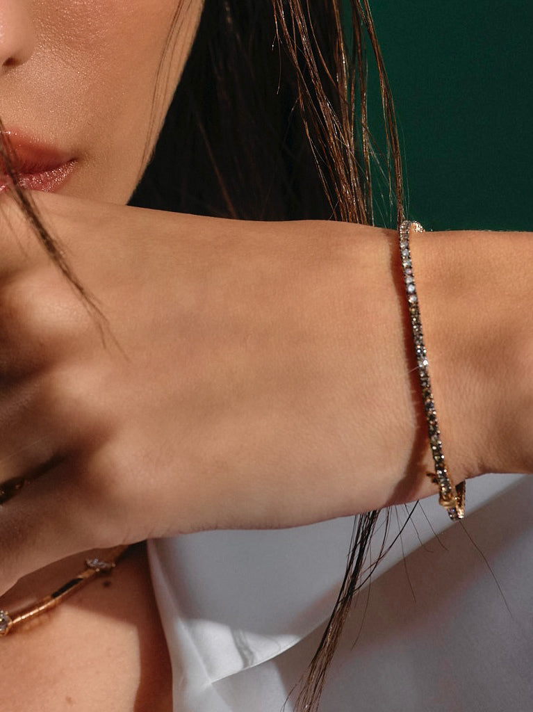 Champagne Diamond Tennis Bracelet