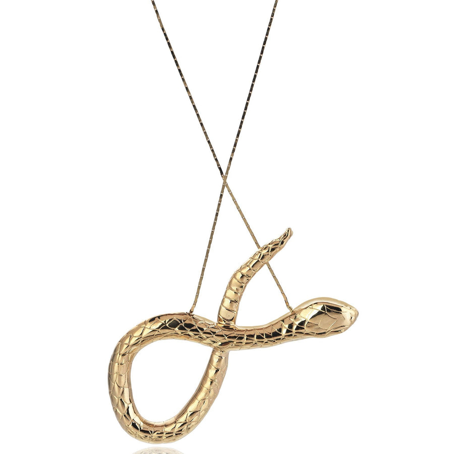 Snake Necklace (14K Gold)
