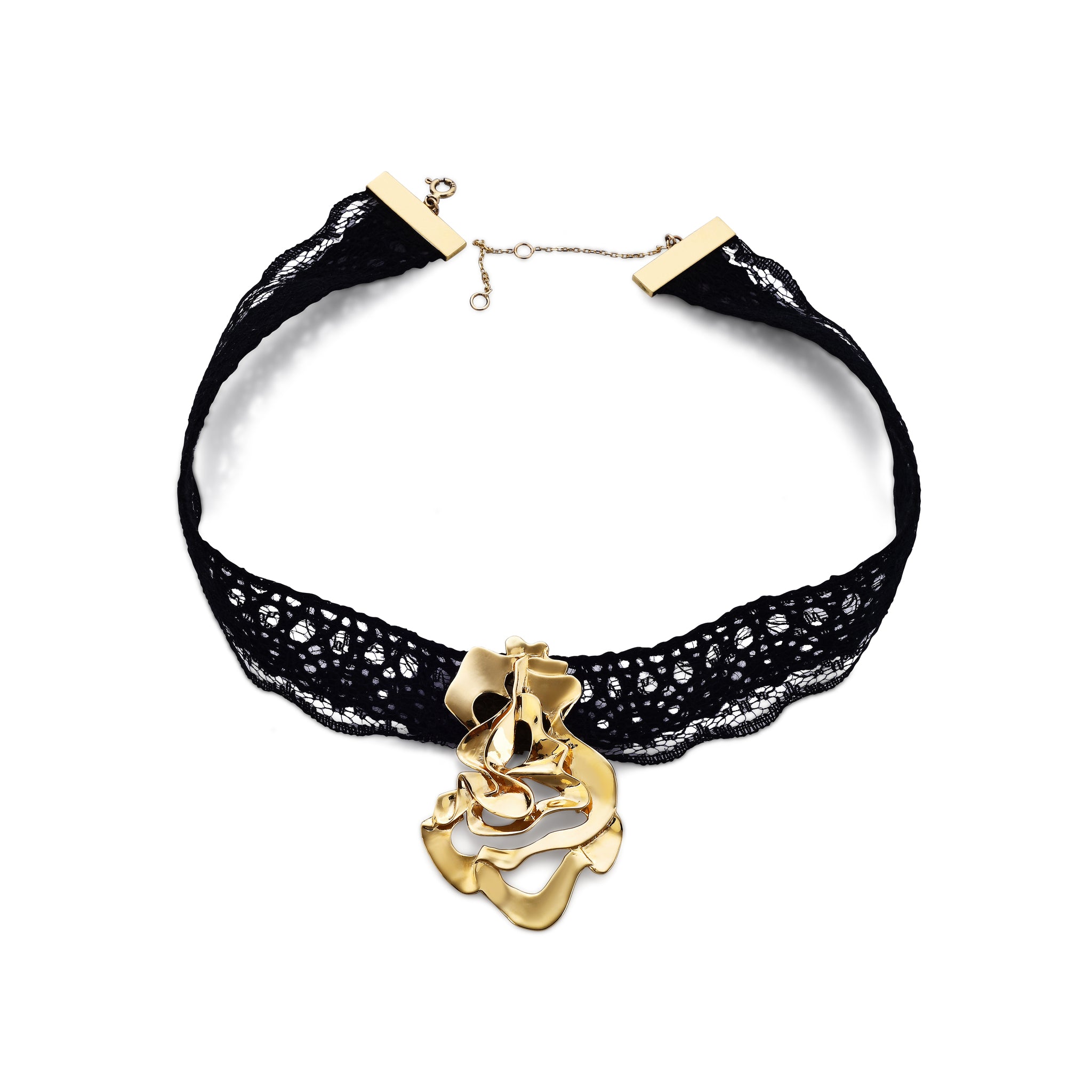 Jet Set Frill Lace Choker Necklace