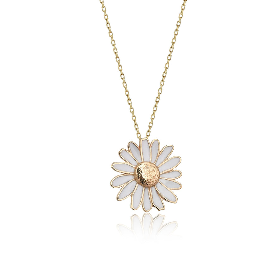 Daisy Pendant Necklace (14K Gold)