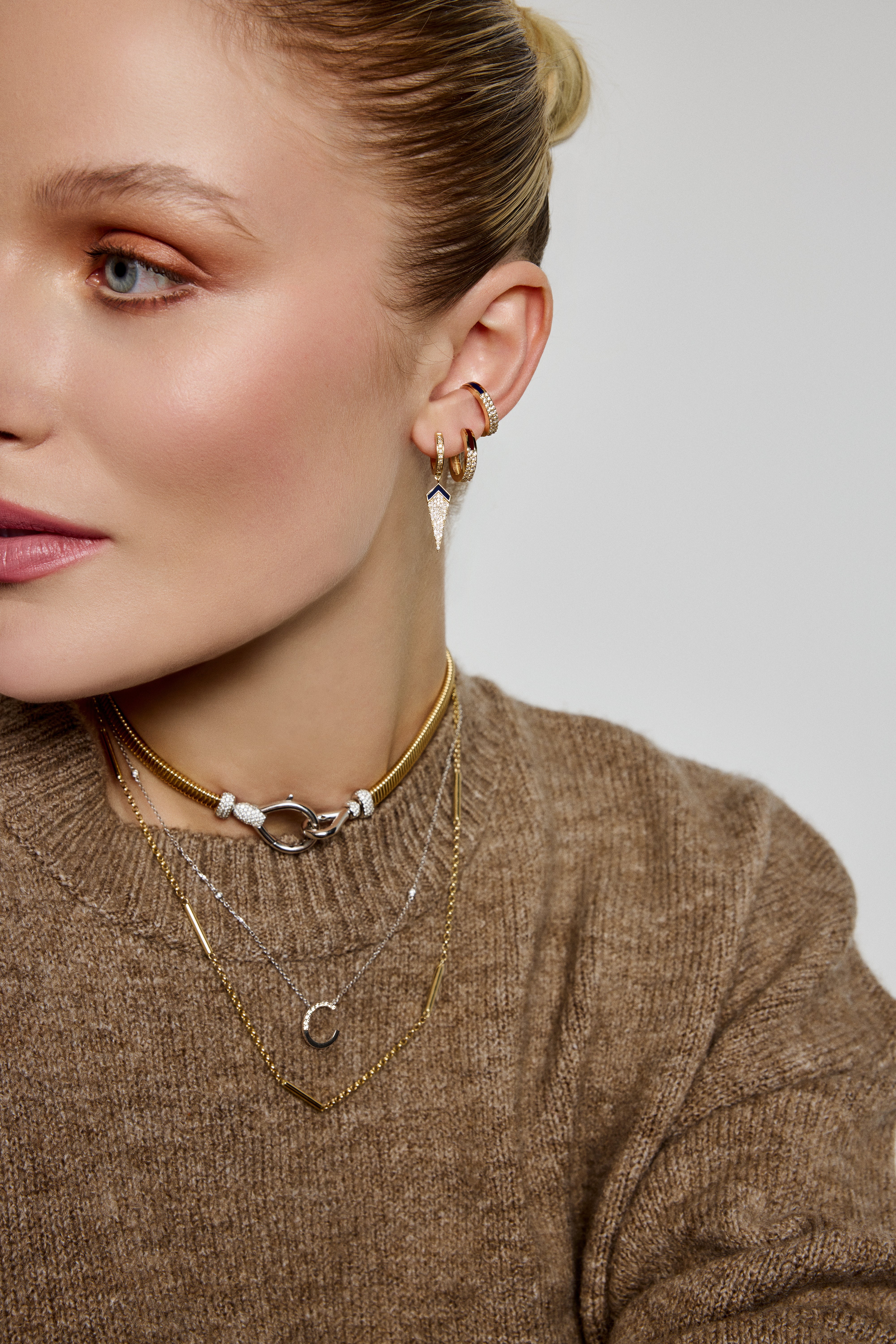 Diamond Enamel Earring