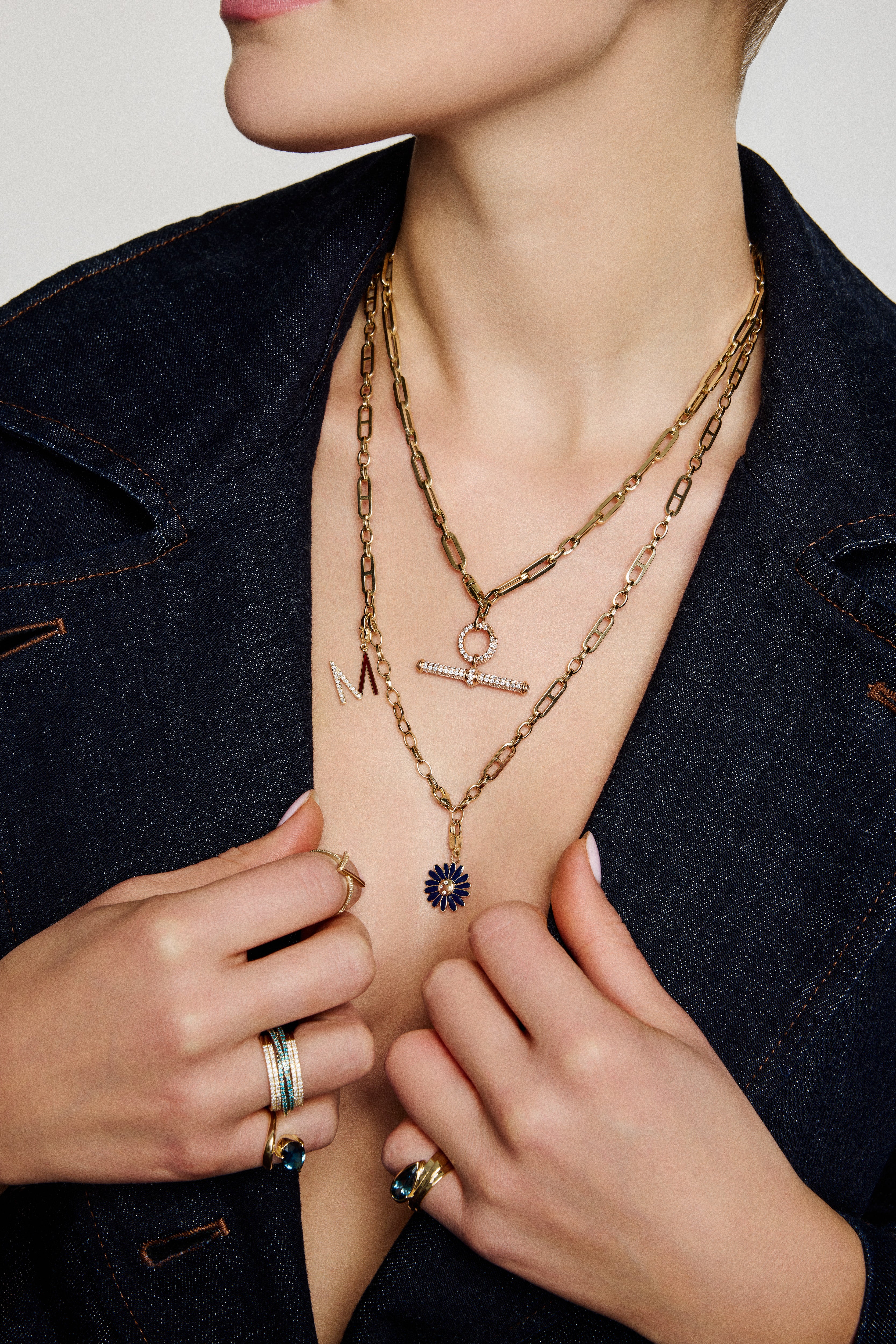 Daisy Charm With Diamond