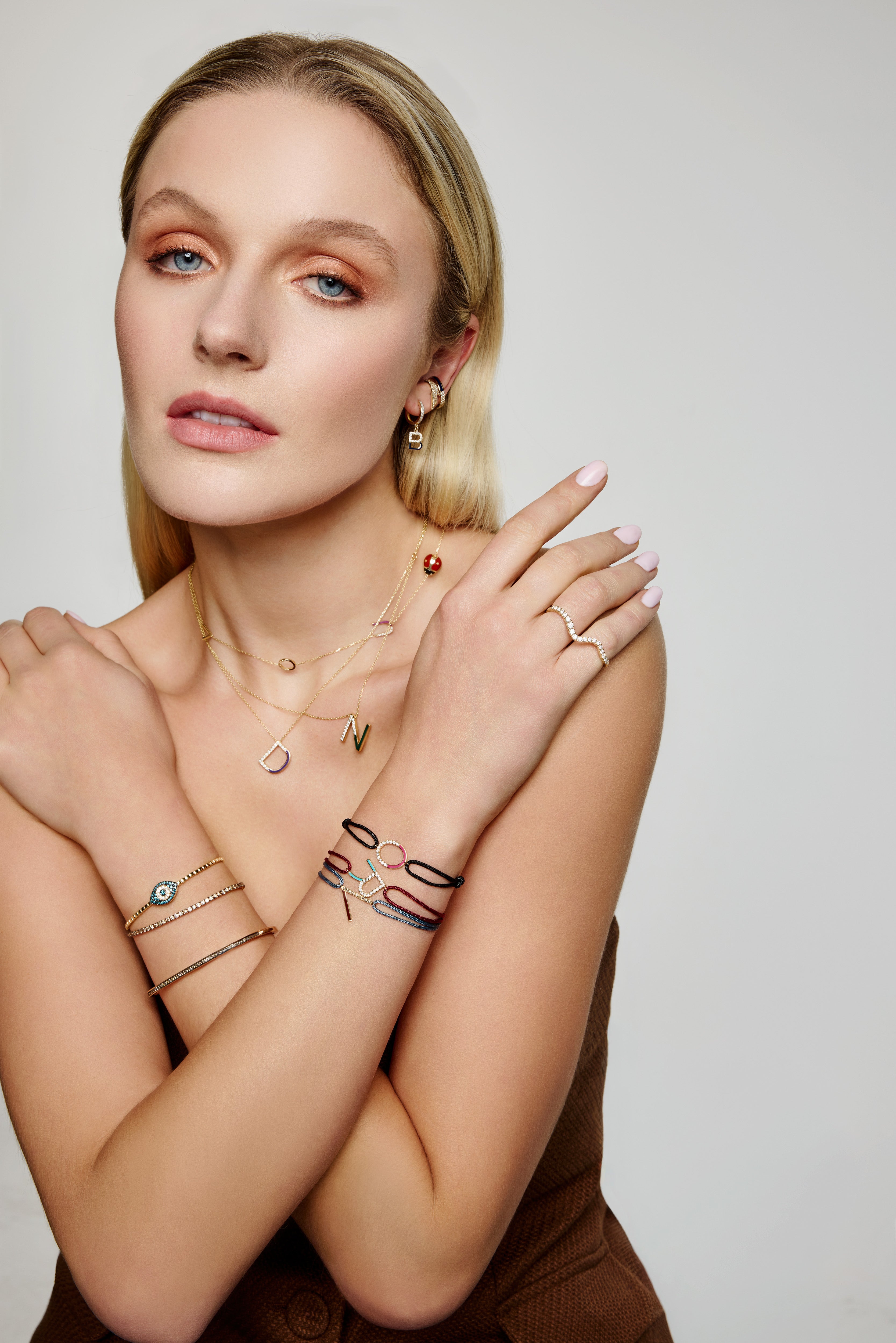 Planet Diamond Bangle Bracelet