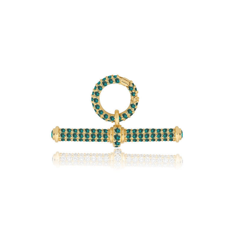 T Bar Blue Diamond Charm