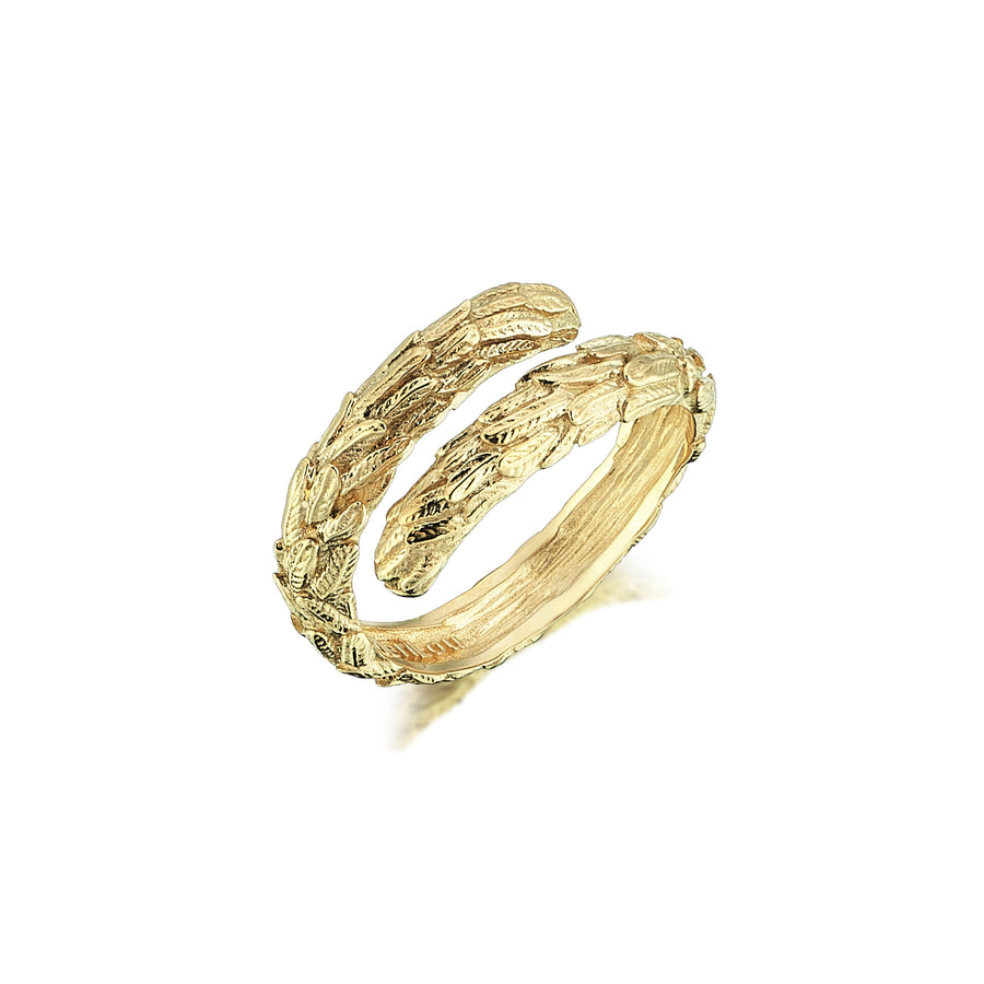 Feathers Coil Ring (14K Gold)