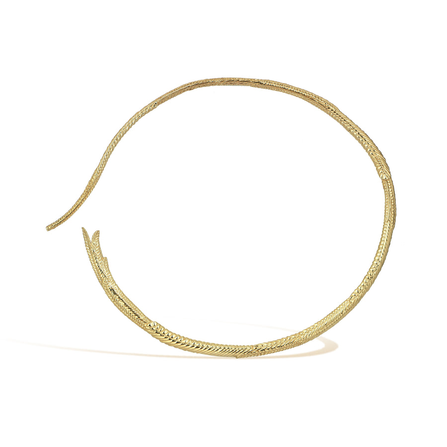 Recycle of Nature Hoop Earrings (14K Gold)