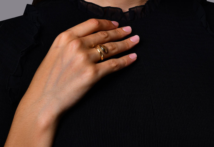 Snake Coil Ring (Gold Plated)