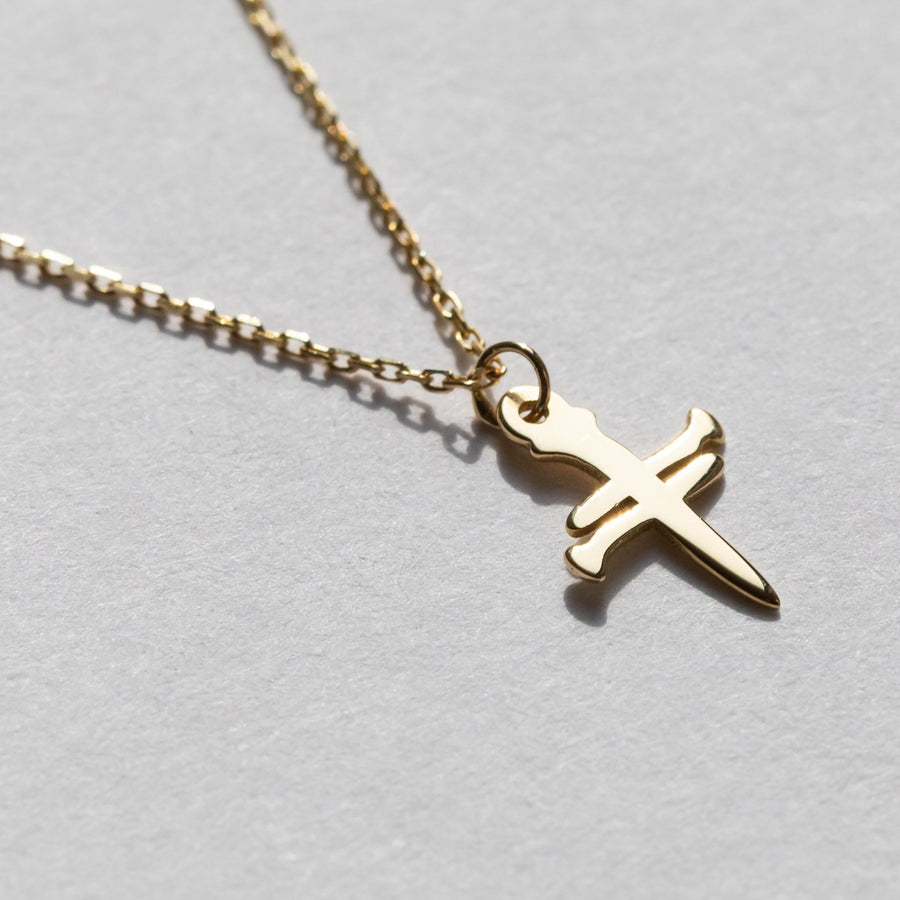 Cross Pendant Necklace (14K Gold)