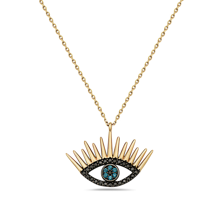 Evil Eye Pendant Necklace (14K Gold)