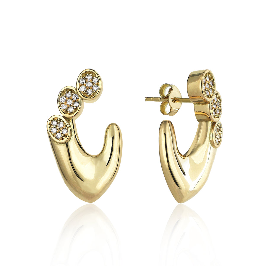 Lava Diamond Earrings (18K Gold)