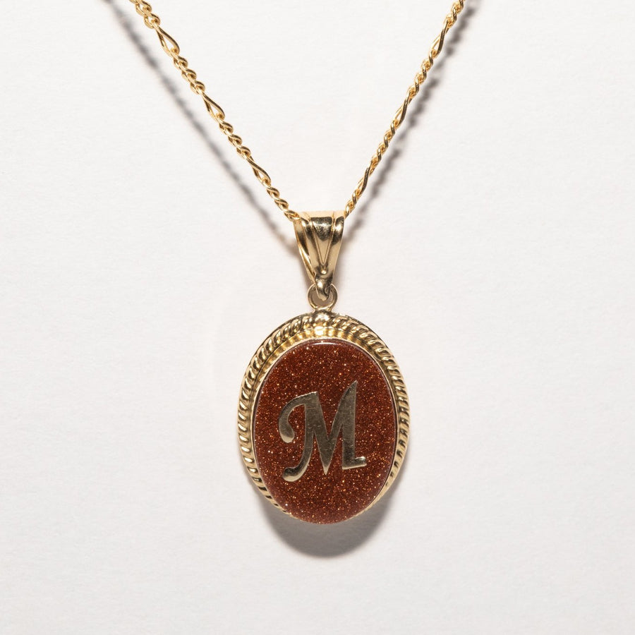 Emperor's Initial Pendant Necklace (14K Gold)