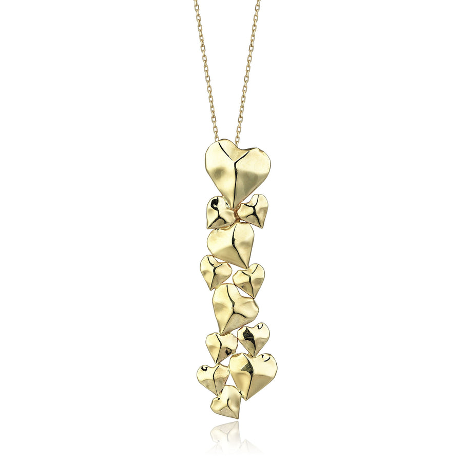 Bunch of Hearts Pendant Necklace (14K Gold)