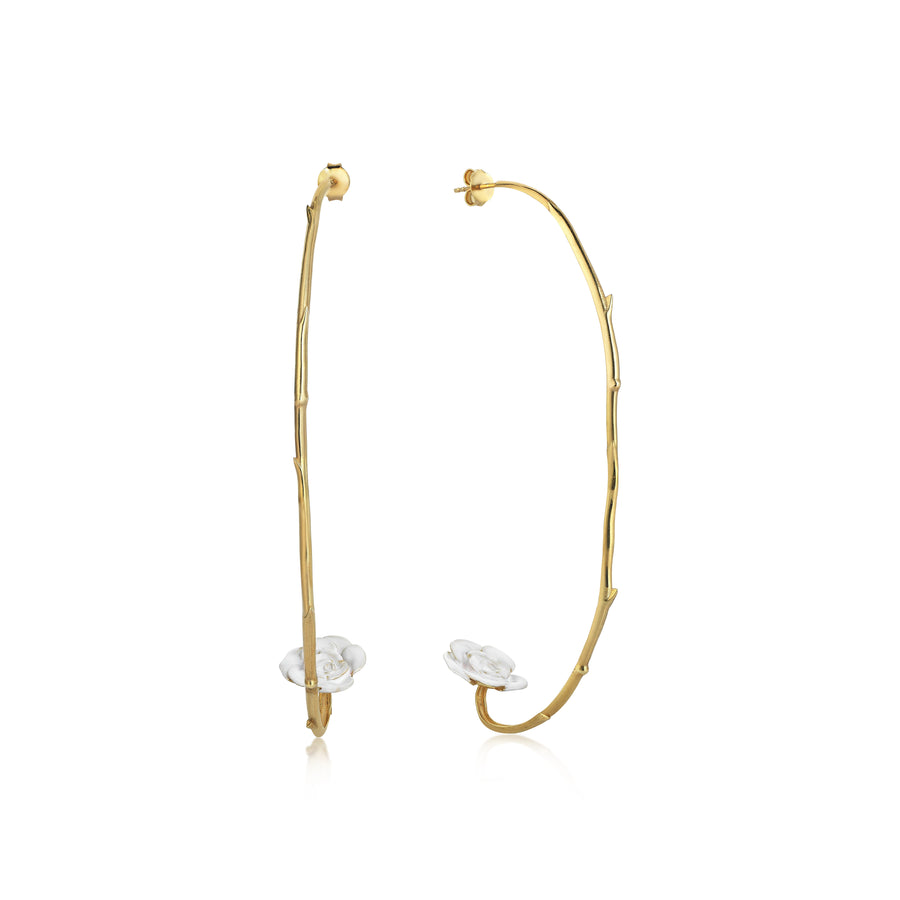 Rose Maxi Hoops (Gold Plated)