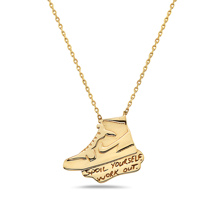 Work Out Pendant Necklace (14K Gold)